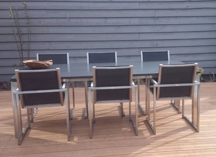 Aangepaste Op tijd Verstikkend RVS tuintafels - Tuintafel RVS - RVS tafels voor in de tuin!